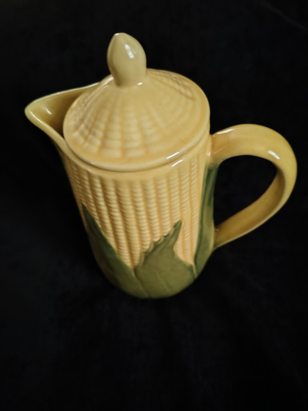 Vtg. 1940's Rare Shawnee USA #71 Ceramic Corn Pitcher With Bonus Lid